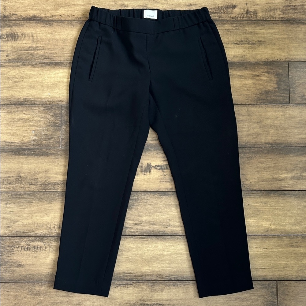 Wilfred Black Elastic Waist  cropped Trousers